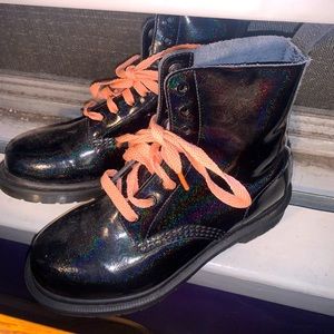 Black-Rainbow Glitter Dr. Martens